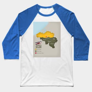 Kingdom of Belgium beautiful map Baseball T-Shirt
